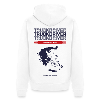 GREECE Liner - Zipped Hoodie (White) - white