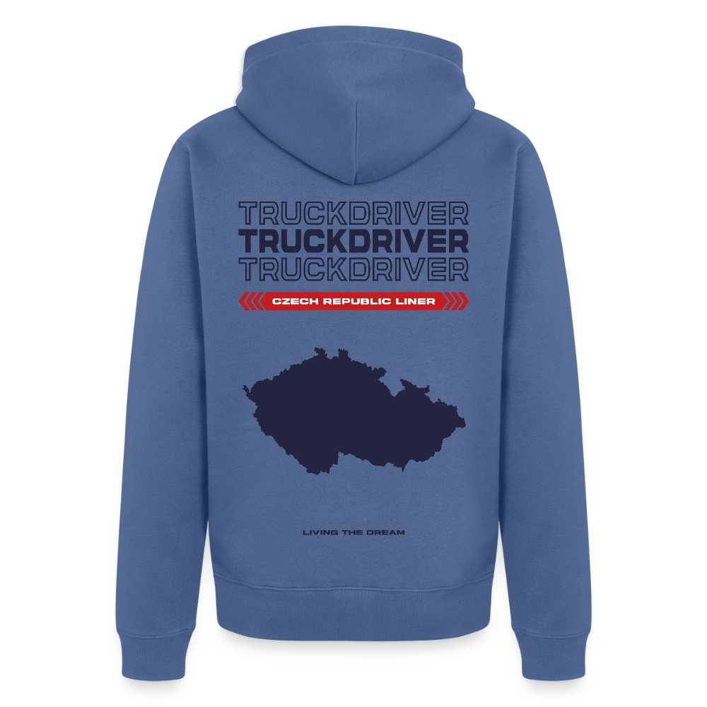 CZECH REPUBLIC Liner - Zipped Hoodie (White) - stone blue