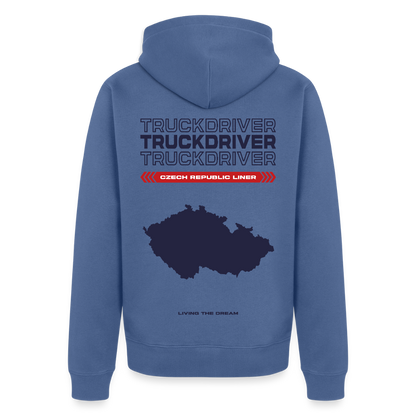 CZECH REPUBLIC Liner - Zipped Hoodie (White) - stone blue