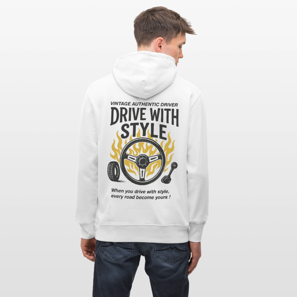 VINTAGE DRIVER - Hoodie - white