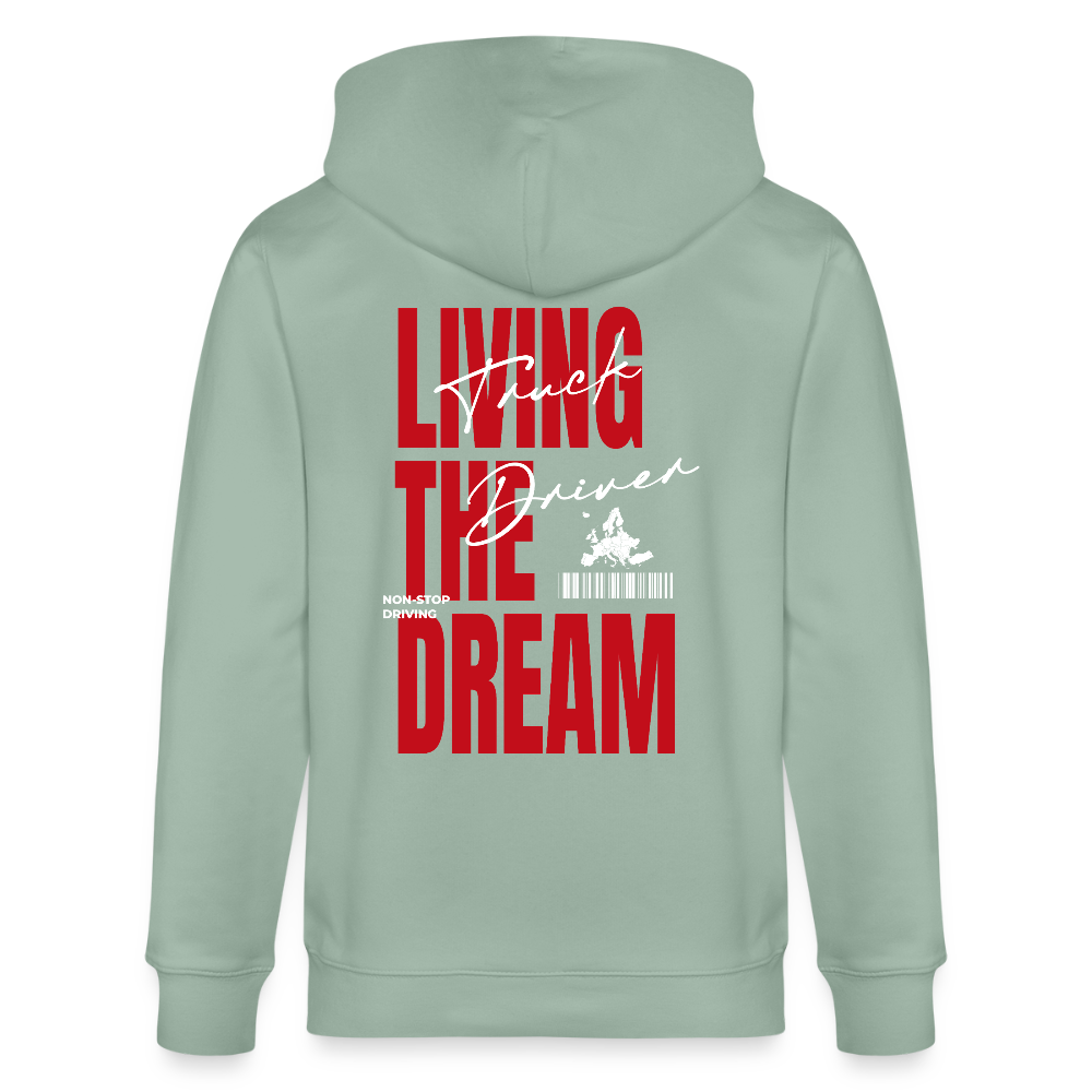 LIVING THE DREAM - Zipped Hoodie - aloe