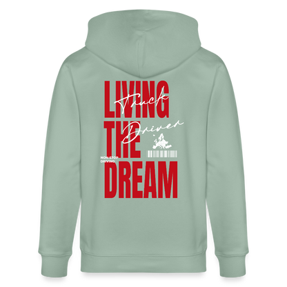 LIVING THE DREAM - Zipped Hoodie - aloe