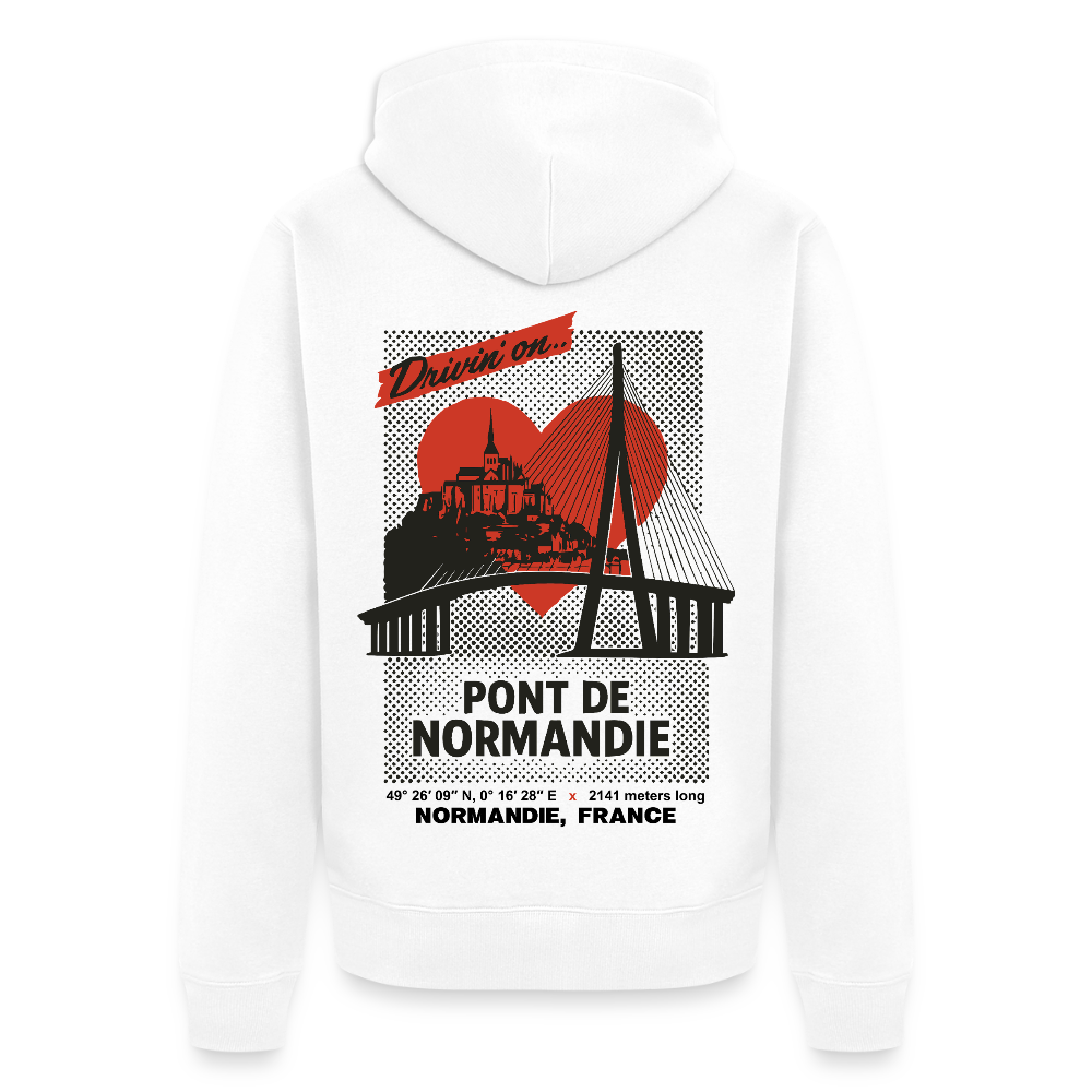 PONT DE NORMANDIE - Zipped Hoodie - white