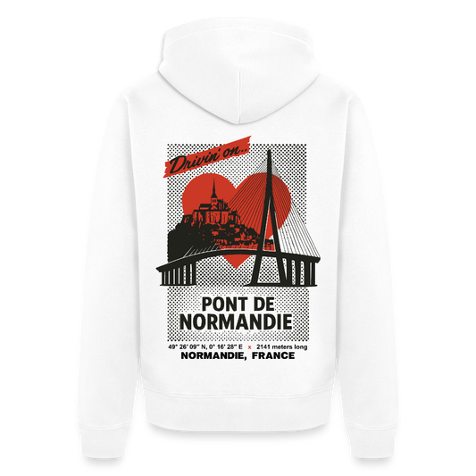PONT DE NORMANDIE - Zipped Hoodie - white