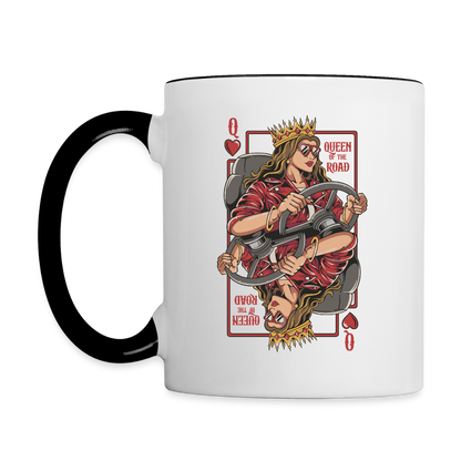 QUEEN OF THE ROAD - Bi-color Coffee Mug - white/black