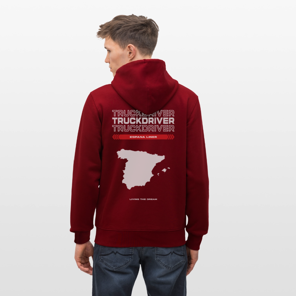 SPAIN Liner - Zipped Hoodie - burgundy