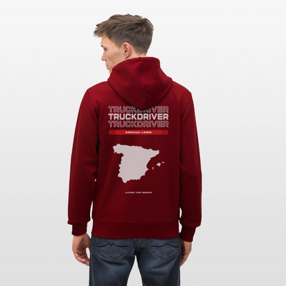 SPAIN Liner - Zipped Hoodie - burgundy