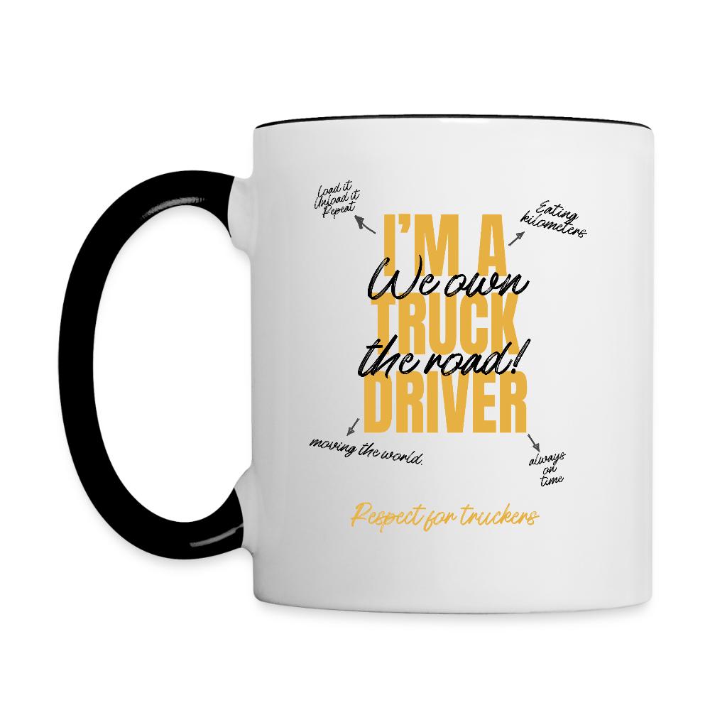 RESPECT TRUCKER - Coffee Mug - white/black