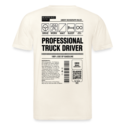 TRUCKER LABEL - T-shirt - natural white