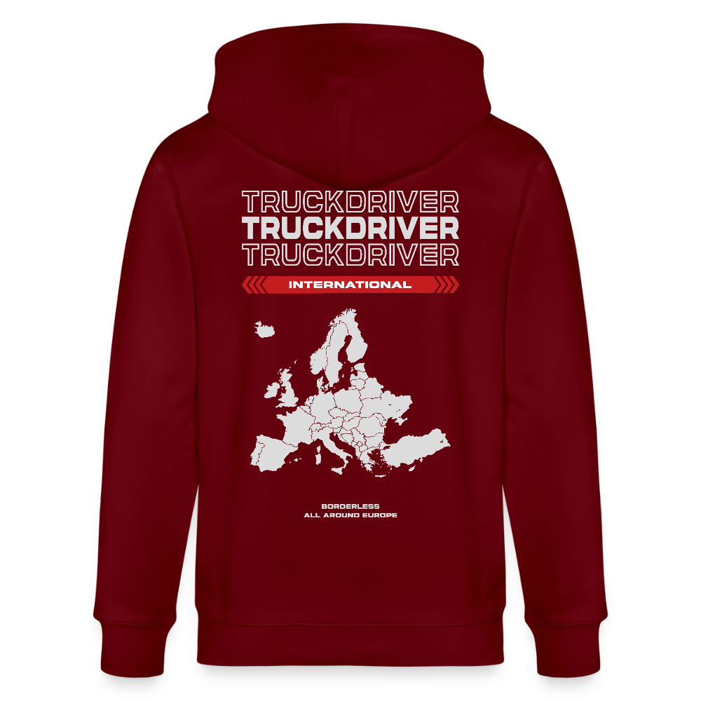 INTERNATIONAL Liner - Zipped Hoodie - burgundy