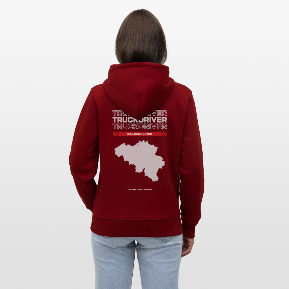 BELGIUM Liner - Zipped Hoodie - burgundy