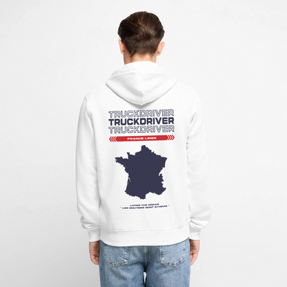 FRANCE Liner - Zipped Hoodie (White) - white