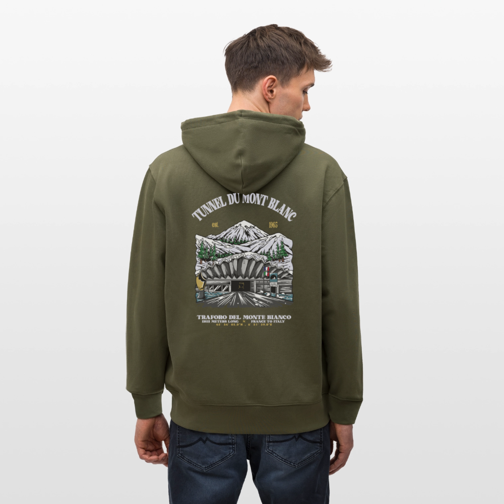 BEYOND MONT BLANC - Zipped Hoodie - khaki