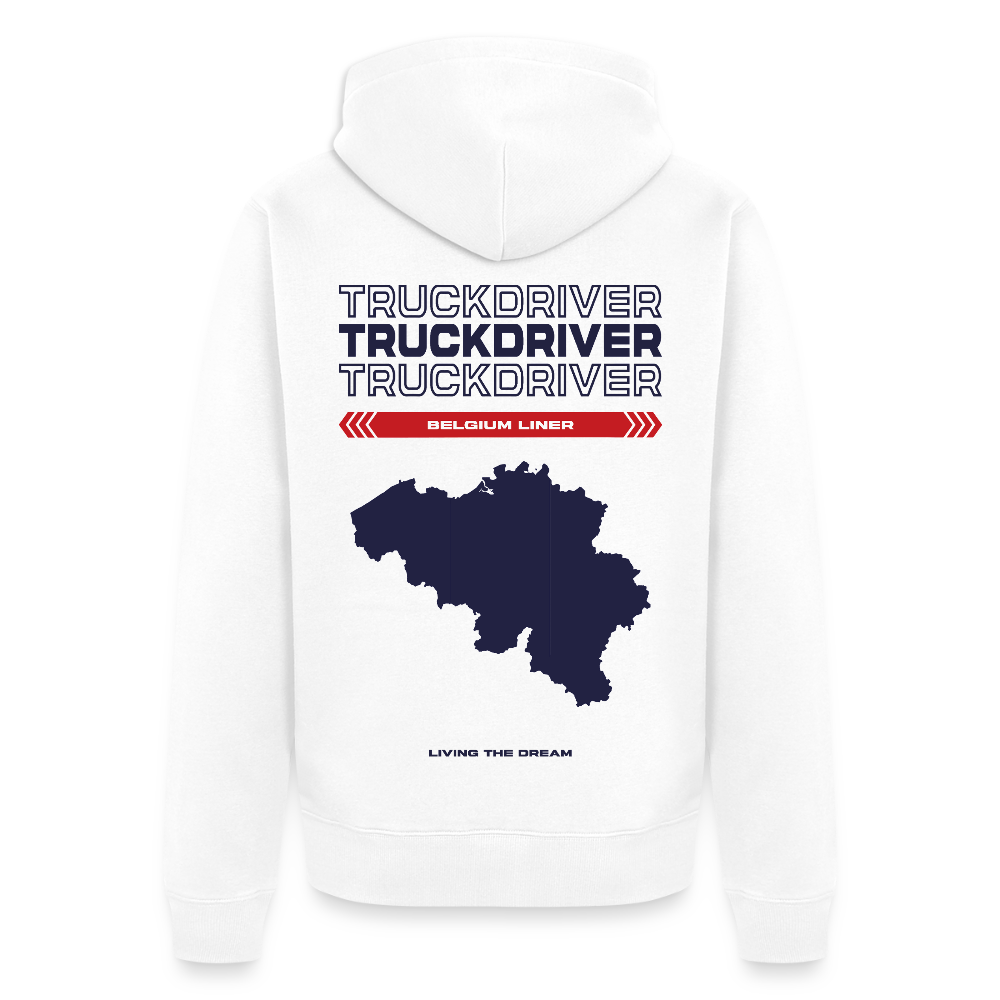 BELGIUM Liner - Zipped Hoodie (White) - white