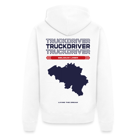 BELGIUM Liner - Zipped Hoodie (White) - white