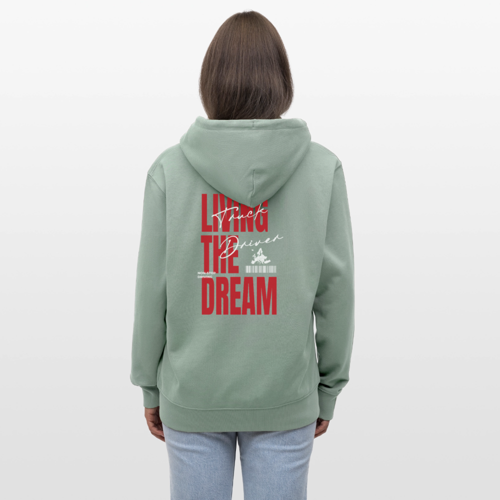 LIVING THE DREAM - Zipped Hoodie - aloe