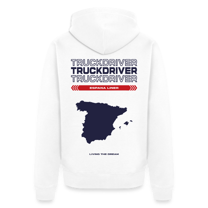 SPAIN Liner - Zipped Hoodie (White) - white