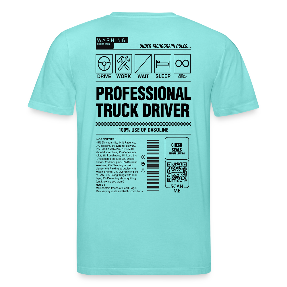 TRUCKER LABEL - T-shirt - pool blue