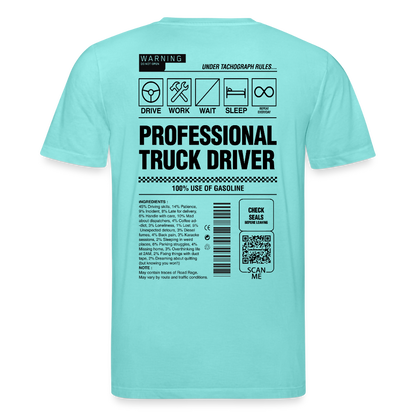 TRUCKER LABEL - T-shirt - pool blue