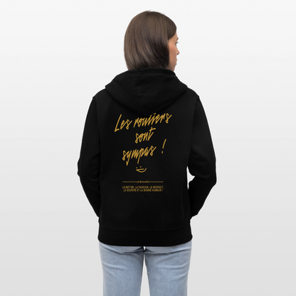 LES ROUTIERS SONT SYMPAS - Zipped Hoodie - black