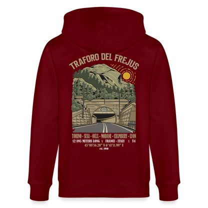 BEYOND FREJUS - Zipped Hoodie - burgundy