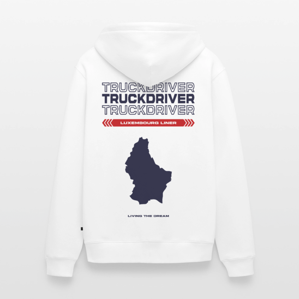 LUXEMBOURG Liner - Zipped Hoodie (White) - white