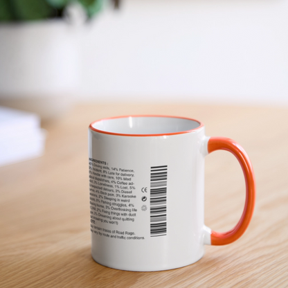 TRUCKER LABEL - Coffee Mug - white/orange