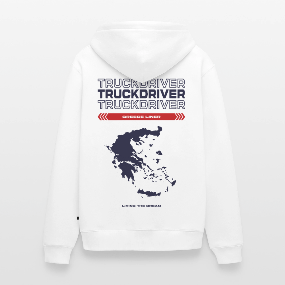 GREECE Liner - Zipped Hoodie (White) - white