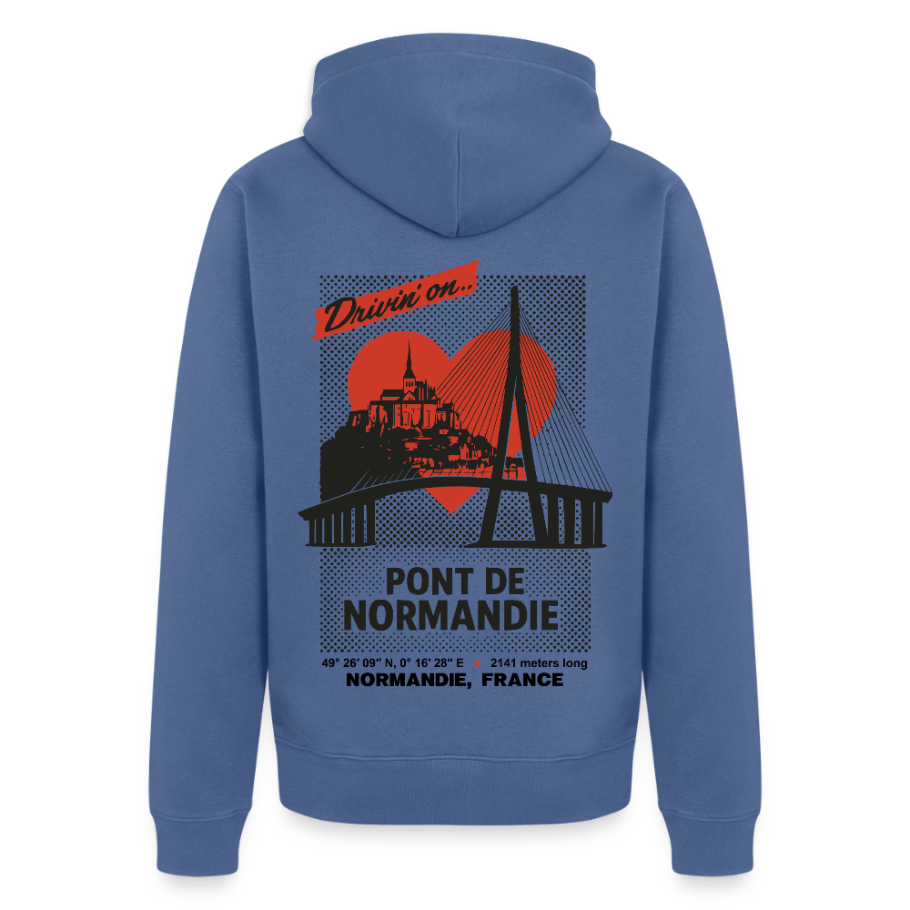 PONT DE NORMANDIE - Zipped Hoodie - stone blue