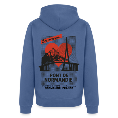PONT DE NORMANDIE - Zipped Hoodie - stone blue