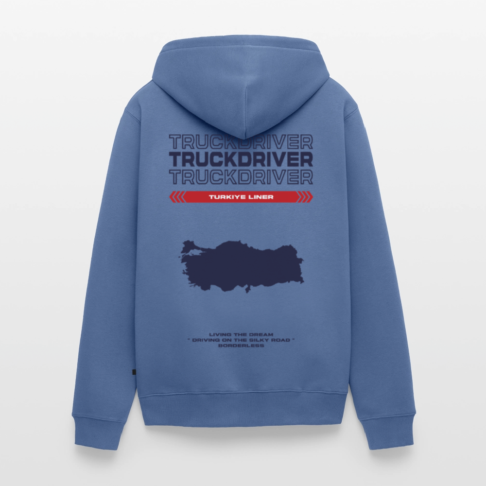 TURKIYE Liner - Zipped Hoodie (White) - stone blue
