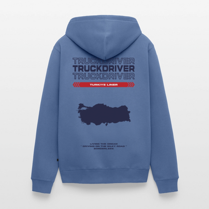 TURKIYE Liner - Zipped Hoodie (White) - stone blue