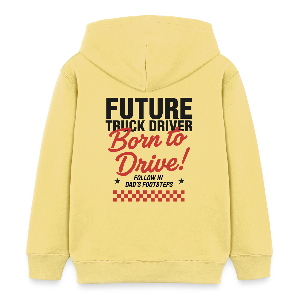 BORN TO DRIVE (DAD) - Kids Hoodie - viva yellow 