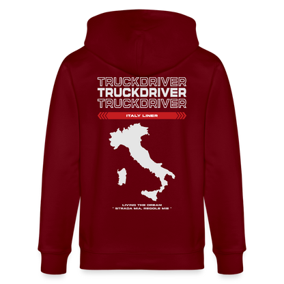 ITALY Liner - Zipped Hoodie - burgundy