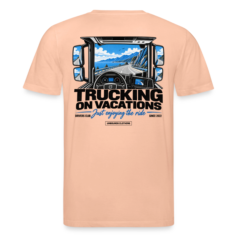 TRUCKING ON VACATIONS - T-shirt - peach