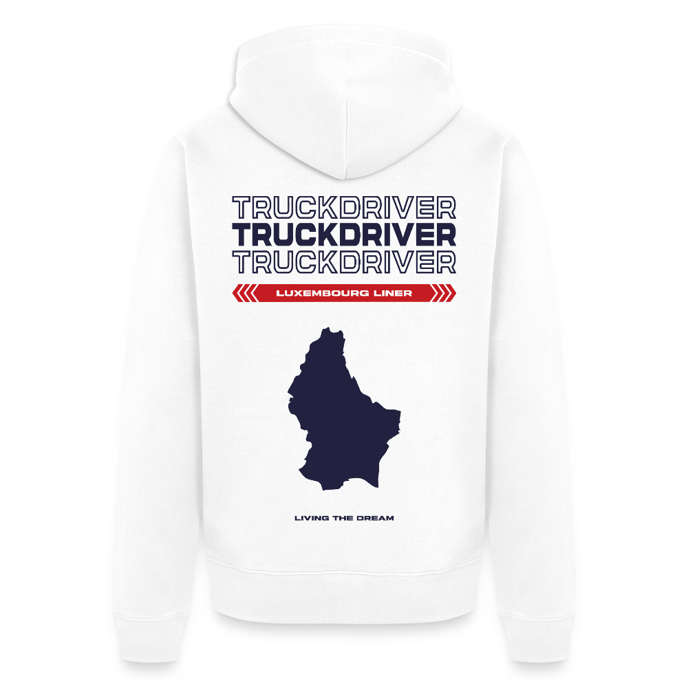 LUXEMBOURG Liner - Zipped Hoodie (White) - white