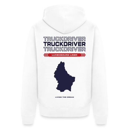 LUXEMBOURG Liner - Zipped Hoodie (White) - white