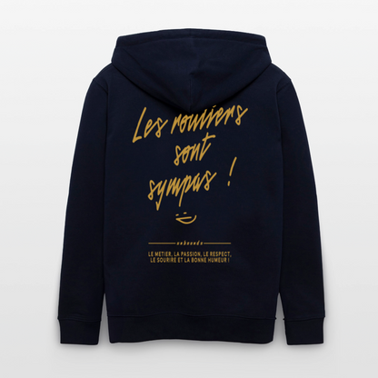 LES ROUTIERS SONT SYMPAS - Zipped Hoodie - navy