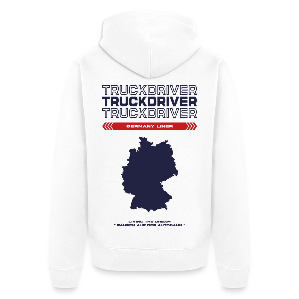 GERMANY Liner - Zipped Hoodie (White) - white