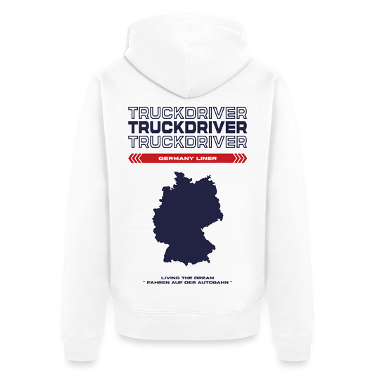 GERMANY Liner - Zipped Hoodie (White) - white