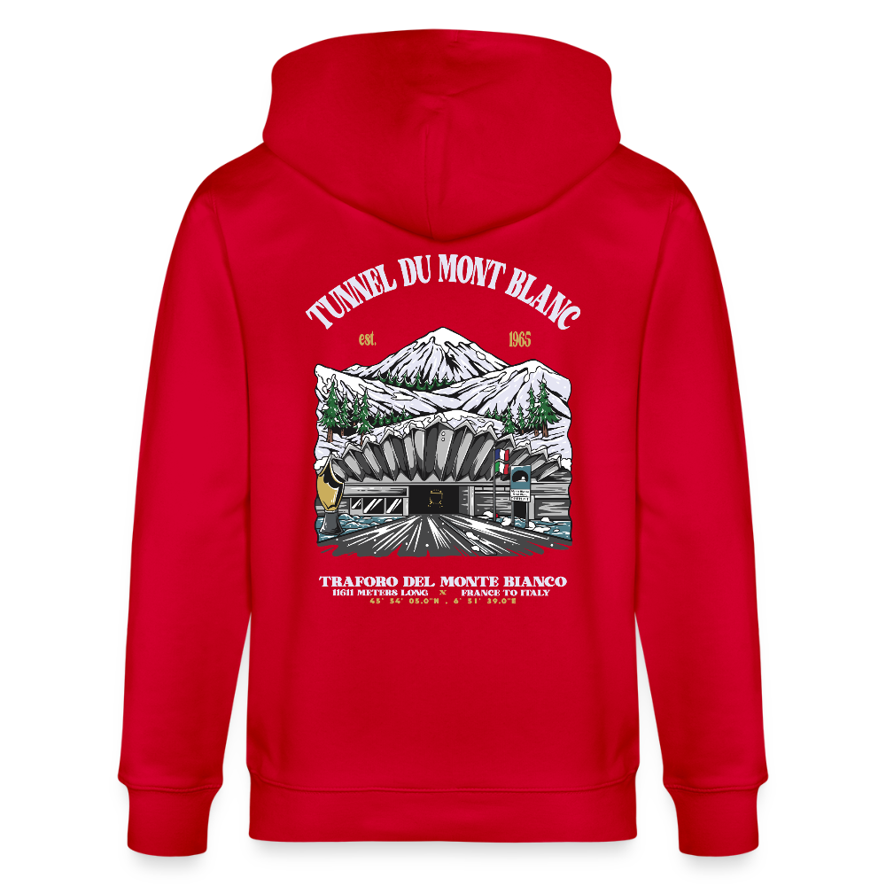 BEYOND MONT BLANC - Zipped Hoodie - red