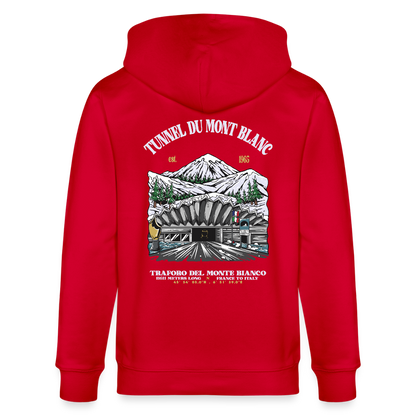 BEYOND MONT BLANC - Zipped Hoodie - red