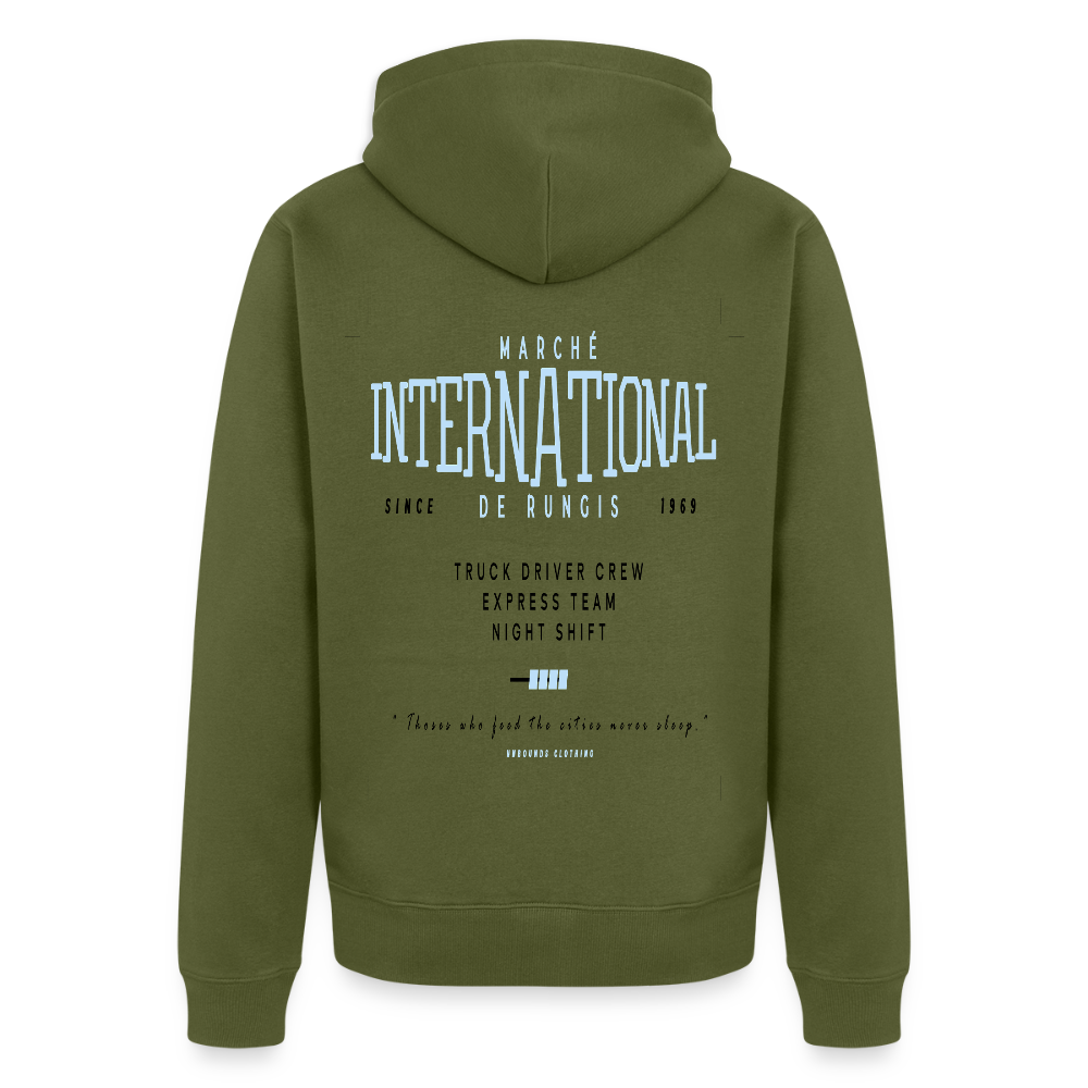 RUNGIS - Zipped Hoodie - khaki