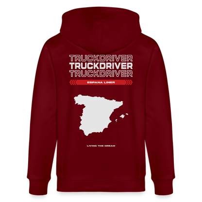 SPAIN Liner - Zipped Hoodie - burgundy