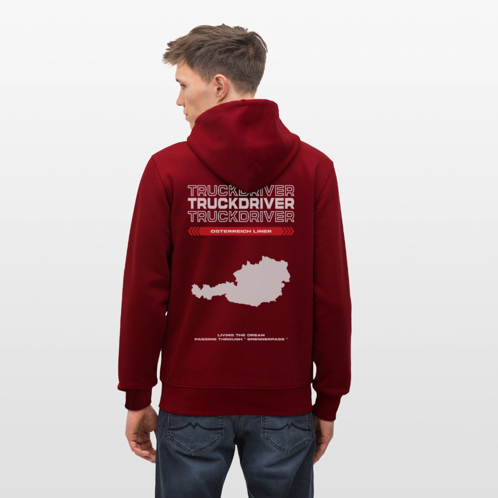AUSTRIA Liner - Zipped Hoodie - burgundy