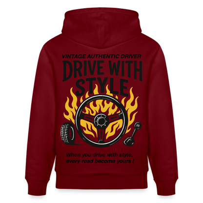 VINTAGE DRIVER - Hoodie - burgundy