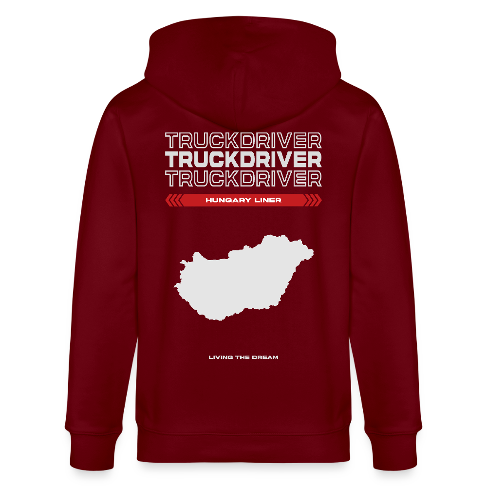 HUNGARY Liner - Zipped Hoodie - burgundy
