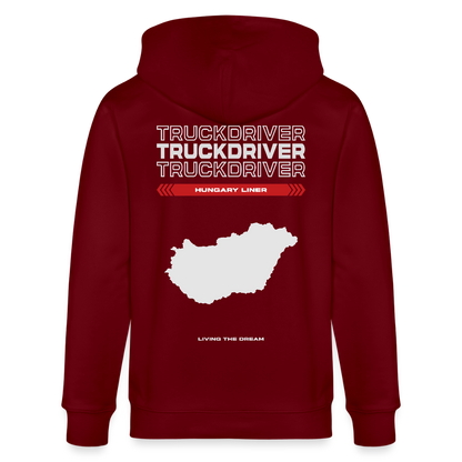 HUNGARY Liner - Zipped Hoodie - burgundy