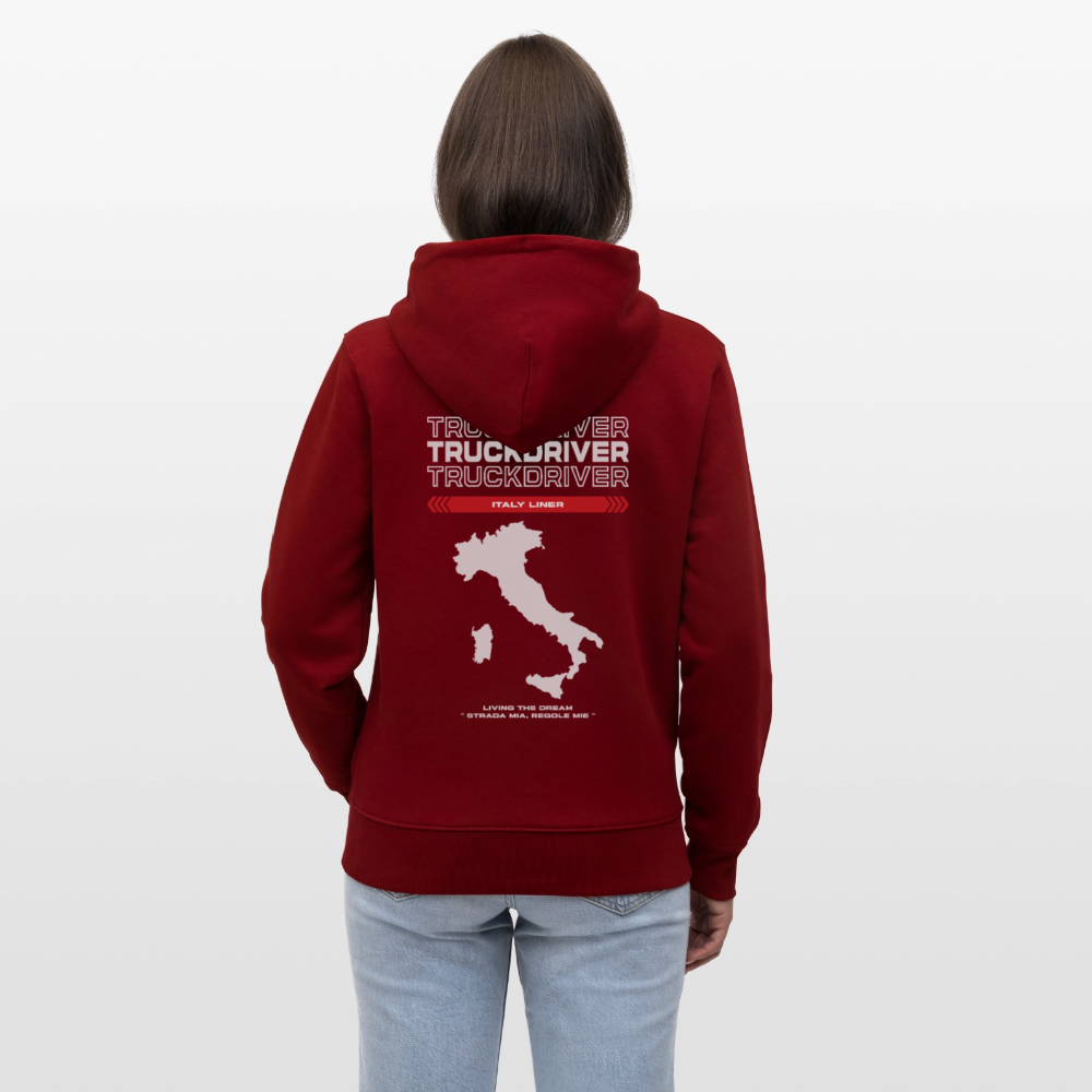ITALY Liner - Zipped Hoodie - burgundy