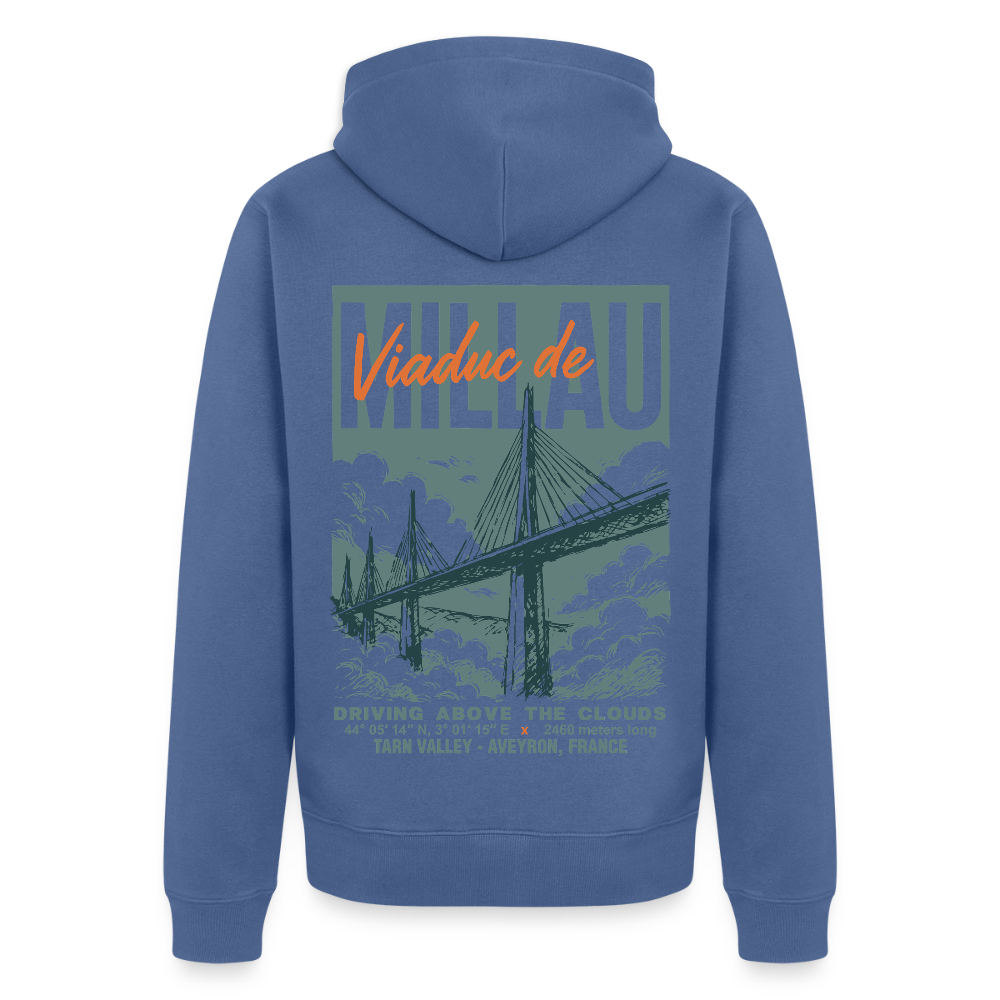 VIADUC DE MILLAU - Zipped Hoodie - stone blue